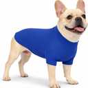 Premium Yoga-Fabric Dog T-Shirt – Breathable, Stretchy, Anti-Shedding Pet Clothes for All Seasons, Small to Large Dogs, Royal Blue, XS