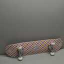 KMX Complete 31" x 8" Skateboard for Beginners, Double Kick Concave Deck, 7 Layer Canadian Maple | Premium Truck | Kids Cruiser Skateboard for Kids Ages 6-12, Girls, Boys, Teens(Pink Checkered)
