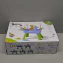 21" H Play Sink with Running Water, 4-in-1 Kids Kitchen Sink Toy with Electric Faucet, Mini Water Table with Detachable Legs, Fishing Game, Pretend Play Dishwasher Gift Set for Boys & Girls(Blue)