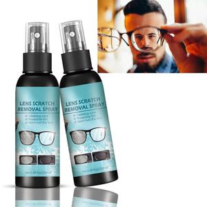 Lens Scratch Removal Spray 2 * 100 ml, Eye Glass Cleaners Spray, Eyeglass Cleaning Tools For Lenses Screens, For Eyeglasses, Sunglasses, Camera Lens, Screens, Smartphones, Tablets, Laptops