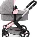 Bayer Pram Xeo Baby Doll Stroller, Convertible Doll Pram for Dolls Up to 20 inch