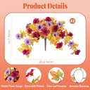 Artificial Fall Flowers Fake Petunias Plants for Outdoor Decoration, 2 Pcs Silk Faux Flowers UV Resistant No Fade Plants for Garden Balcony Yard Porch Realistic Indoor Decor (Burgundy Purple)