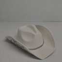 Keilin Rhinestone Cowgirl Hat Disco Cowboy Hat Felt Western Nashville Bachelorette Party Hat for Teens and Adults