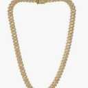 Invicta 80830 Element Gold Tone Stainless Steel Iced Out Cuban Chain Men's Necklace