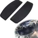 AUFER 2Pcs Motorcycle Front Driver Rider Inserts Floorboards Foot Peg Footrest Footboards Compatible With For Touring Electra Glide Road Glide Road King Softail (Black)