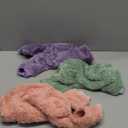 Reginary 3 Pieces Dog Pajamas Puppy Clothes Winter Coats Elastic Pajamas for Puppy Fluffy Jumpsuit Fleece Sweater for 4 Legs Dog Bodysuit(X-Small,Pink, Purple, Green)