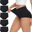 Altheanray Womens Underwear Cotton Briefs - High Waist Tummy Control Panties for Women Postpartum Underwear Soft (Small)