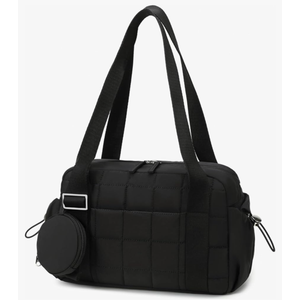 CAMTOP Mini Gym Bag for Women, Small Gym Tote Bag Puffy Quilted Sports Duffel Bag with Wet Compartment and Coin Purse Duffel Bags Dance Yoga Workout Bag for Gifts