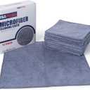 Microfiber Cleaning Cloth Grey - 12 Packs 16"X16" - High Performance - 1200 Wash