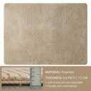SWGRT Brown 8x10 Solid Color Area Rugs Washable Living Room Rug, Modern Geometric Non-Slip Indoor Carpet with Soft High-Low Pile, Fluffy Floor Rugs for Bedroom, Kids Room, Nursery, Home Dcor