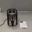 2 Slice Toaster, With 6 Browning Settings, Extra Wide Slots For Bagels and Special Breads, Removable Easy-to-Clean Crumb Tray, Cancel/Defrost/Bagel Buttons, 900W, Black & Silver