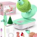 Electric Yarn Winder for Crocheting High Speed, Upgrade Three Gears Adjustable 4-10oz Large Capacity Automatic Yarn Ball Winder, Yarn Spinner, The Helper for Knitting Enthusiast, Green