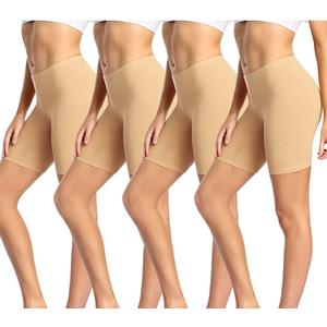 wirarpa Women's Cotton Boy Shorts Underwear Anti Chafing Soft Biker Short Plus Boy Shorts Panties 4 Pack, S