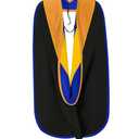 GraduationMall Graduation Doctoral Hood for Nursing PhD Degree Deluxe Doctorate Academic Hood With Gold Piping (Apricot Royal White) (Blue)