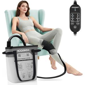 Cold Therapy Machine  Programmable Ice Machine for Knee After Surgery, Portable Ice Therapy Machine with Quiet Pump, Knee Replacement Recovery System, Cryotherapy Pain Relief w/Compression Pad