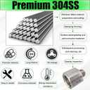 Reducer Adapter Fitting, 3/4" NPT Female x 1/2" NPT Male Reducing Pipe Connector 304 Stainless Steel Reducer Adapters Pipe Fittings (3/4" Female x 1/2" Male)
