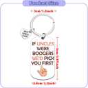 Vadaka Best Uncles Gifts from Niece Nephew Uncle Keychain Fathers Day Keychains for Uncle Uncles Birthday Gift Christmas Thank You Gift from Niece Nephew Stainless Steel Keychain for Men
