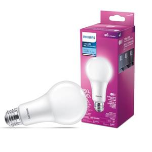 Philips LED 3-Way Flicker-Free A21 Bulb, EyeComfort, Flicker-Free, 2150/1600/620 Lumen, 5000K Daylight, 150/100/50 Watt Equivalent, E26 Base, T20, Pack of 1 