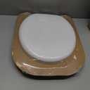 Mayfair Padded Toilet Seat with Chrome Hinges, Soft Vinyl over Wood Core Seat, Made in USA, Round, White