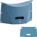 Folding Portable Camping Hiking Stool, Lightweight Collapsable Foldable Chair for Travel Gathering BBQ Subway Backpacking Outdoor Squatty Potty Ultralight Mini (Blue)