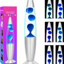 Blue Wax Liquid Motion Lamps Multi Color Changing, 13" LED Magma Lamp for Adults Kids, Night Light Birthday Gifts for Boys Girls, Home Dcor Mood Light for Living Room Bedroom