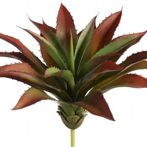 JUSTOYOU Large Artificial Succulents Aloe Plants Real Touch Fake Flowers Unpotted for Home Wedding Festival Arrangement (1, Green-Red)