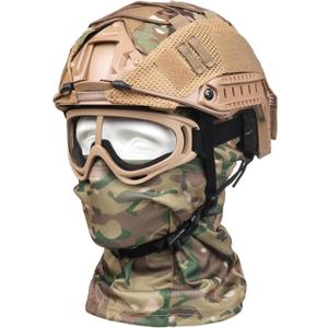 HUNTURE Airsoft Helmet,Tactical Fast Helmet with Helmet Cover,Airsoft Balaclava Mask and Paintball Googles for Military Costume