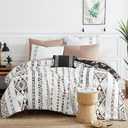 Geniospin Full Comforter Set - 8 Pieces Bed in a Bag, Comfortable Western Bedding Sets for All Seasons, Lightweight Soft Boho Comforter Bed Set with Sheets, Pillowcases & Shams