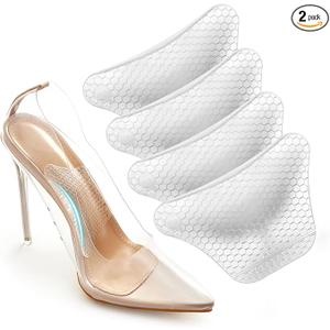 Plantar Fasciitis Relief Arch Support Insoles Soft Gel Arch Pads Self-Adhesive Orthotic Shoe Inserts for Flat Feet High Arch Supports Arch Cushions for Flats Sandals Trim to Fit All Size(4 Pcs)