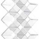 Acrylic Makeup Storage Organizer Lipstick Holder - Clear Tower Stand for Cosmetics, Fits Small to Large Lipsticks - 2 Pack