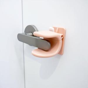 Door Lever Lock (2 Pack)  Child & Pet Safety Lock for Door Handles  No Drill, 3M Adhesive  One-Handed Operation for Adults  Strong & Easy Install