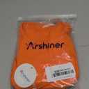 Arshiner Girls T Shirts Ruffle Short Sleeve Ruched Knot Side Tunic Blouse Summer Tee Tops (14, Orange)