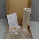 Beige Linen Tall Drum Lampshade, 11" Top x 11" Bottom x 12" High Lamp Shade, Lamp Shade Replacement for Table and Floor Lamps, Pendant LightHandcrafted LampshadeEasy Assembly