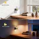 LED Night Lights Plug into Wall 2 Pack, Acrylic Nightlight with Dusk to Dawn Sensor, 0-100LM Stepless Dimmable, 3000K Soft Light, Wall Sconce Night Light Plug in for Bathroom Hallway Room