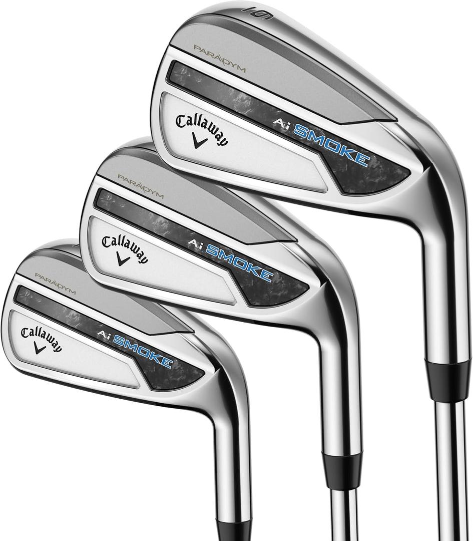 Callaway Paradym AI Smoke Iron Sets, 5-PW,AW, Steel, Regular, Standard (Right Handed) Set Of 3