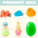 JOYIN 60Pcs Easter Eggs with Toys Stickers Inside, Prefilled Easter Eggs Hunt with Assorted Toys for Kids Boys Girls, Basket Stuffers Filler, Party Favors, Classroom Exchange