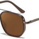 SODQW Tangle Free Aviator Sunglasses for Women Square Frame With Double Bridge Sun Glasses for Driving &Traveling