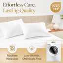 LANE LINEN 100% Egyptian Cotton King Sheets Set 4 Piece Sateen Weave Bed Sheets, Ultra Soft, 16" Deep Pocket, Luxury King Size Sheet Set White
