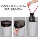 Feisco 3 Gallon Black TrashBag,Small Drawstring Garbage Bag TrashCan Liner,100 Counts,0.55 Mil