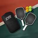 LUZZ Pickleball Paddles Set of 2, T700 Carbon Fiber Pickleball Paddle Sandblasted Surface with Honeycomb Core for Beginners Increased Spin Control Pickle Ball Rackets 2 Pack