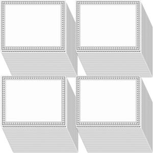 200 Sheet Silver Foil Award Certificate Paper Bulk 8.5 x 11 In for Printing Customizable Blank Cardstock Silver Border Certificate Laser and Inkjet Printer Friendly for Graduation Diploma Achievement