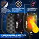 Pickleball Paddles Set of 2 or 4, or Single Paddle USAPA Approved Fiberglass Surface Pickleball Rackets Set for Men & Women