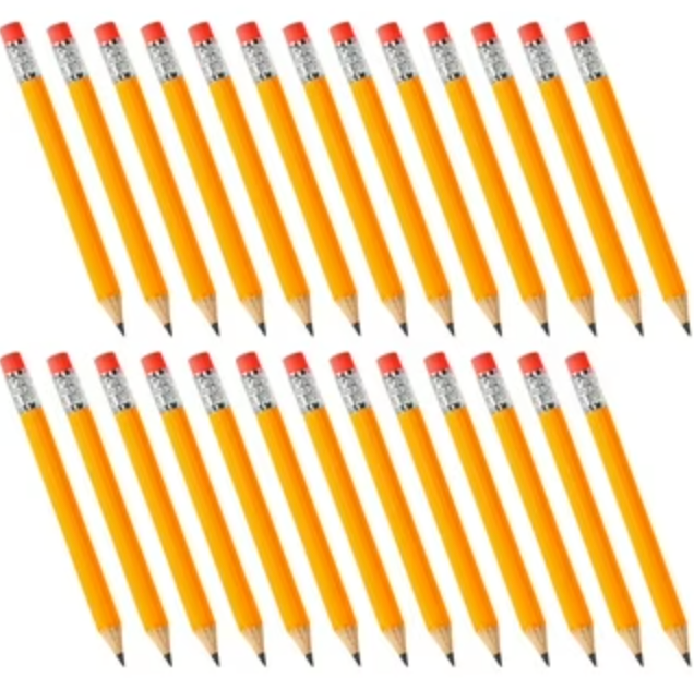 Woodcased Pencils Yellow Presharpened Pencils Wooden Pencils with Erasers School Supplies Pencils Fordrawing Golf Pencils for School Office Baby Shower Bridal Shower Wedding
