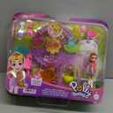 Polly Pocket Doll & Playset, Tropical Treats Carnival Food-Themed Toy Includes 3-inch Doll, 1 Puppy, 10 Accessories & Spinning Ferris Wheel