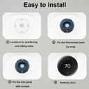 Wall Plate Cover Compatible with Google Nest Learning Thermostat (4th Gen), Practical Trim Kit for Nest Learning Thermostat 4, Snap fit Design (White, 2 Packs)