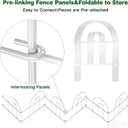 AMAGABELI 25 Panels 24in(H)35ft(L) Decorative Garden Fence No Dig Rustproof Metal Pre-Linking Fence Panels Garden Edging Border Animal Barrier Fencing for Flower Beds Yard Patio Outdoor Decor White