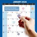 2 PCS 2026 Wall Calendar,Large XL 32" x 48" Laminated 2-Side Horizontal/Vertical | Wet & Dry Erase | Yearly Wall Hanging Calendars Thick Paper 12 Month Annual Planner for Office/Family/College (Blue)