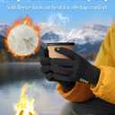 RIGWARL Gloves for Cool&Cold Weather Waterproof, Winter Gloves for Men Women Touch Screen (X-Large, A112 Colder-(75% Warm)-Black)