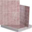 Art3d 10-Sheet Faux Marble Peel and Stick Backsplash Tile for Kitchen Wall Bathroom Countertops, 11.4 inch x 9.1 inch Stick-on Glazed-Ceramic Finish Resist to Water, Heat and Scratches, Pink