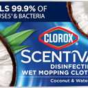 Clorox Scentiva Disinfecting Wet Mopping Cloths, Coconut and Waterlily, 24 Refills (Pack May Vary)